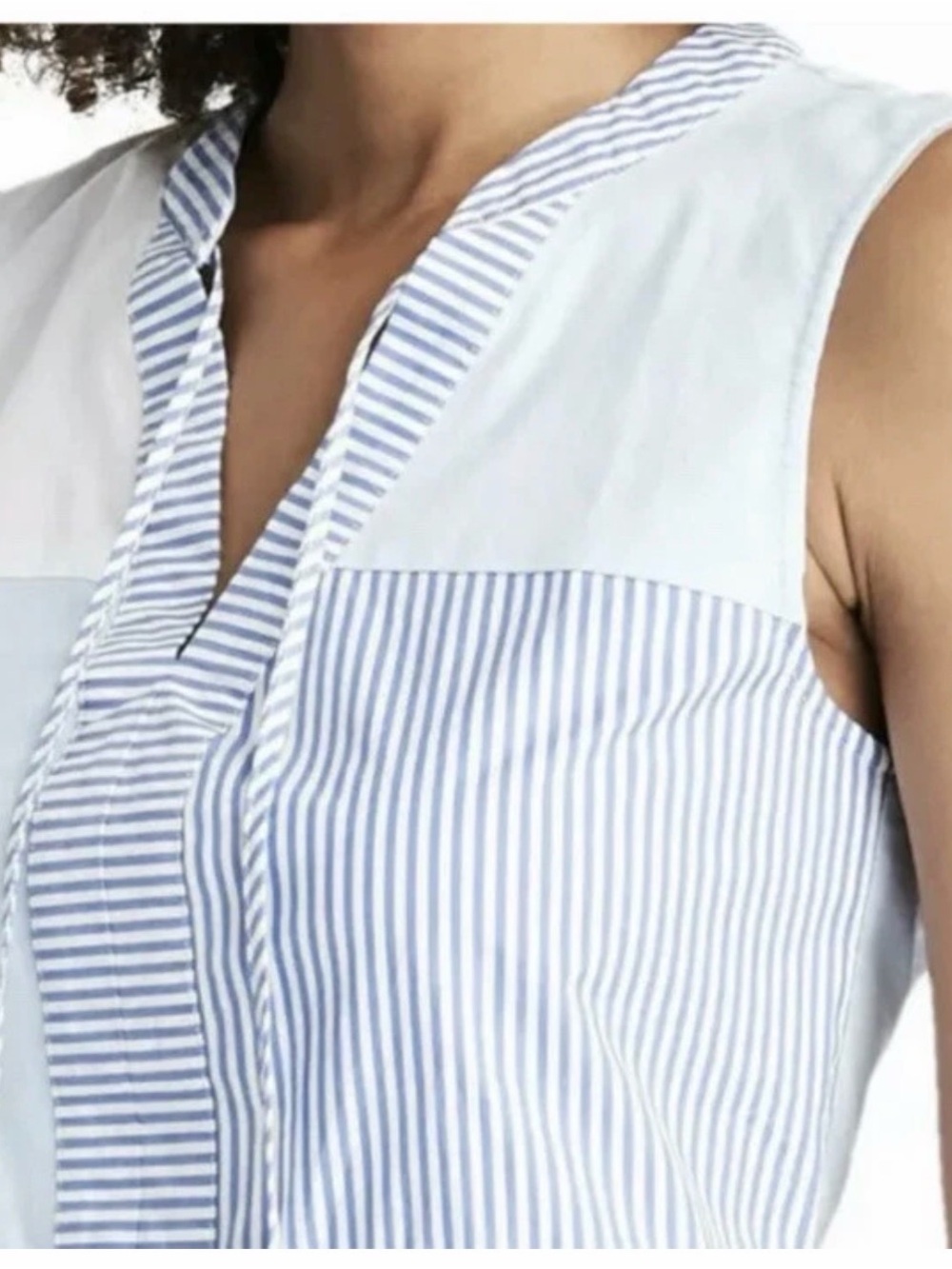 Vineyard Vines Women’s Striped Peplum Tank with Tassel Tie - Picture 3 of 11